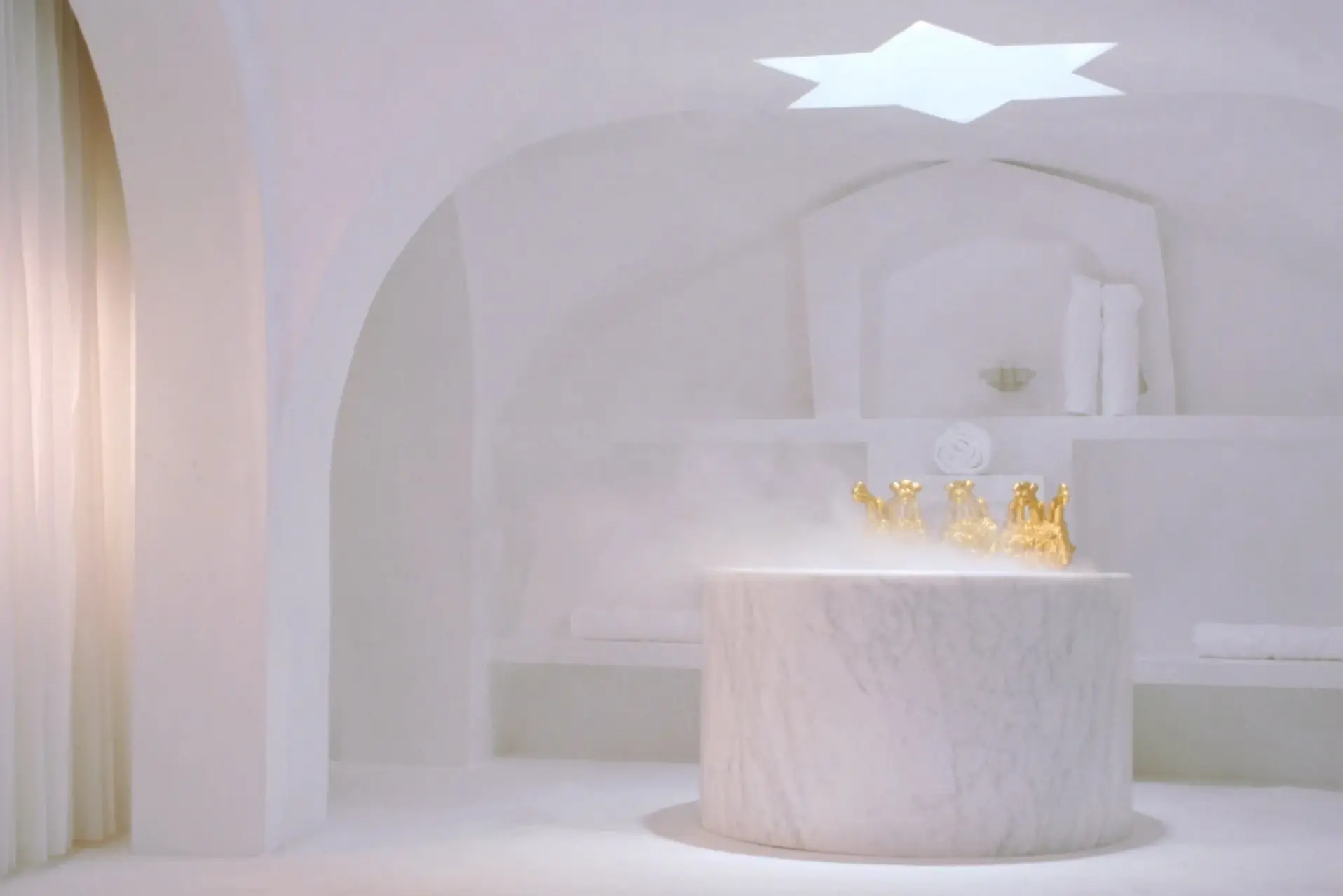 The white marble hammam at Calma