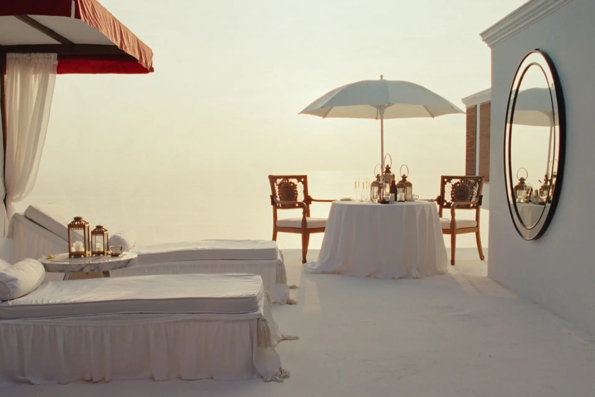 The white terrace above the sea at Calma