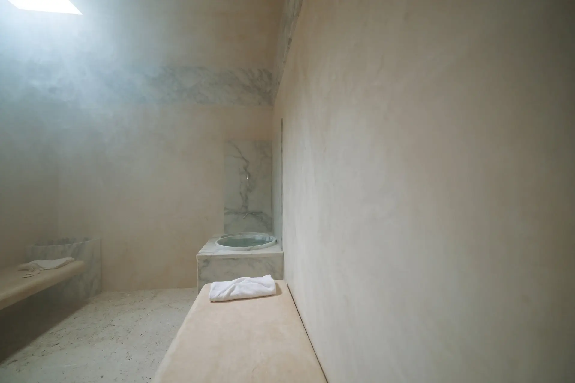 The hammam, booked by the hour so it is always yours.
